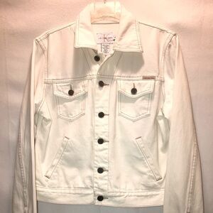 Calvin Klein Off White Size M Jeans Jacket.